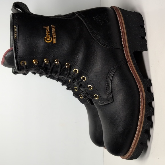 Chippewa Paladin 8" waterproof steel toe loggers boots men's size 10W - Picture 2 of 16